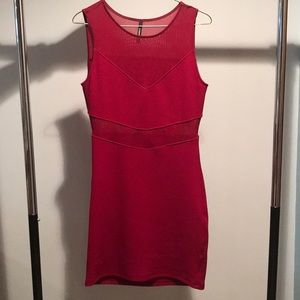 Peppermint red body con dress